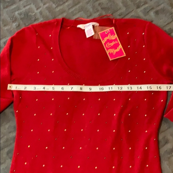 Red Sequined Sweater - Picture 7 of 8